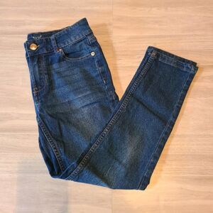 Victory Heart Girls Jeans Size 10 Blue Stretch Denim Mid Rise Slim Fit Pants Kid